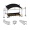 Toit de toit de courbe en aluminium pour concert en plein air 6x6x4m