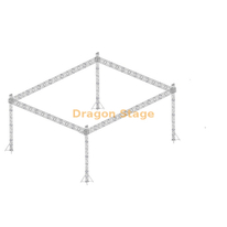 Conception de structure en treillis de boîte en aluminium à vendre 4 piliers 120*120*45ft