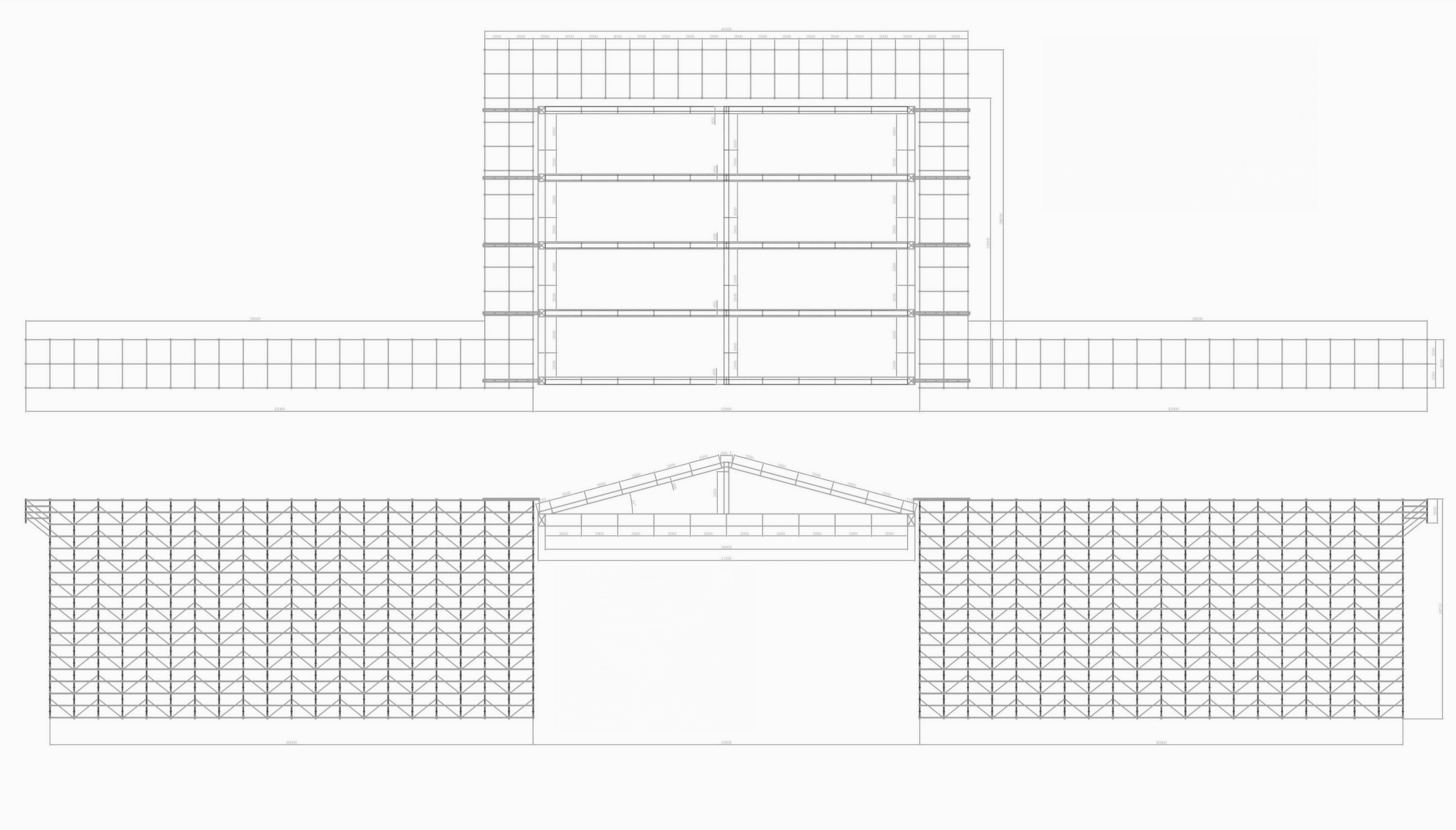 Structure de ferme de toit d