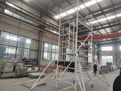 Échafaudage portatif double largeur en aluminium 6,14 m
