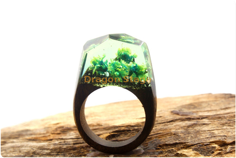 Bijoux de mode Bagues en bois de résine uniques Film Lotr Movies Fangorn Forest Tree Ring