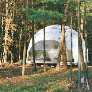Facile à installer Camping Geo Dome Accueil Grand dôme géodésique Kit Tentes Poids léger Glamping Jardin Verre PVC Igloo Dôme Maison à vendre