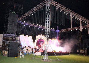 Botte de scène en aluminium pour système de haut-parleurs Truss de scène de concert en plein air