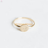 Lettre Personnalisée Disque Pas Cher Femme Fille Vintage Bague de Mariage Initiale Personnalisée