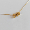 wholesale bricolage numéro charme bijoux en acier inoxydable femmes lettre initiale plaqué or nom personnalisé pendentif collier