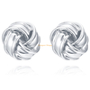 boucles d'oreilles pour femmes de la dernière mode bijoux 14k plaqué or rose 925 boucles d'oreilles noeud en argent sterling