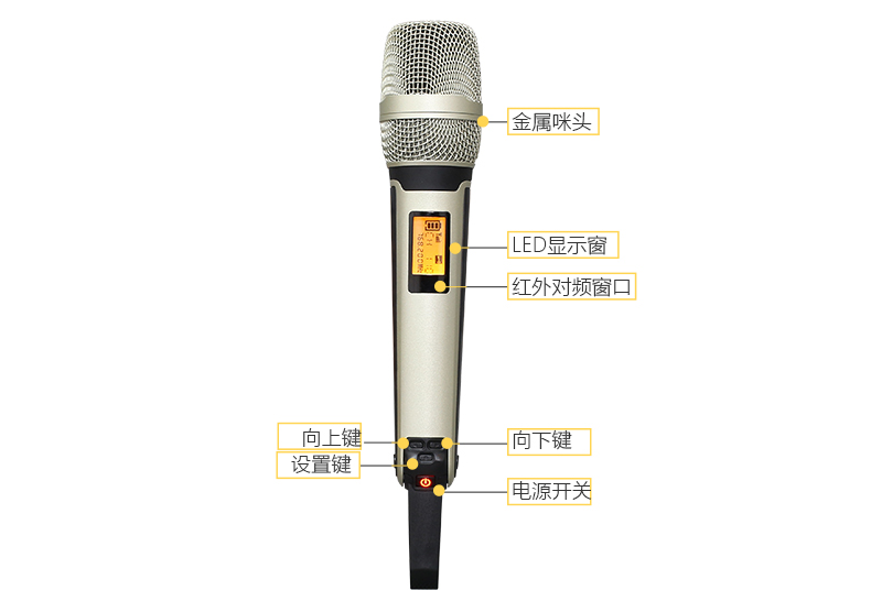 Skm9000 microphone de performance de scène professionnel chantant KTV karaoké un à deux microphone sans fil détail à la maison (6)