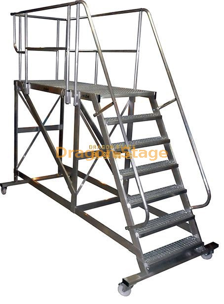 Chariot d'échelle d'escalade en aluminium pliable d'entrepôt