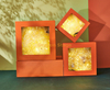 Boîte-cadeau de Noël de luxe personnalisée boîtes en forme de livre à rabat boîtes d'emballage avec fenêtre transparente