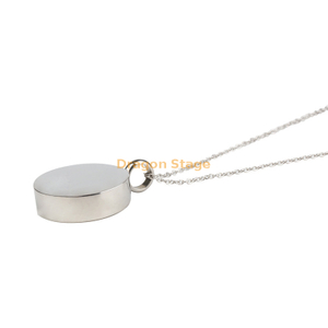 Qualité supérieure collier rond lien chaîne cendres souvenir long argent nom colliers pour les femmes