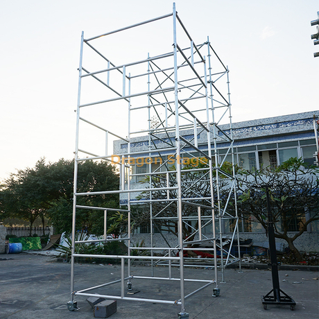 Haut-parleur mobile en aluminium H Truss Tower avec roues et stabilisateurs de 3 m de haut