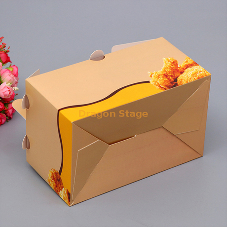 Commerce de gros de poulet rôti de restaurant imprimé personnalisé Fast Food Packaging Boîte de papier de frites françaises frites