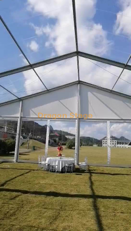 Tentes de mariage de luxe en plein air, résistantes à la pluie et au vent, chapiteau Transparent en aluminium pour fête de mariage, auvent pour l'afrique du sud