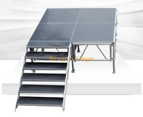 1,22 * 1,22m Concert Party Party Dance Outdoor Portable Portable Small Stage Plateforme Church Stage 2.44x2.44m 0,6-1m avec 1 escalier
