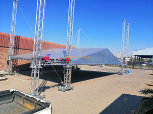 Fermes de toit de haut-parleur d'étape de rangée de ligne à vendre système extérieur de botte de haut-parleur de cintre en aluminium pour l'événement 10x6m