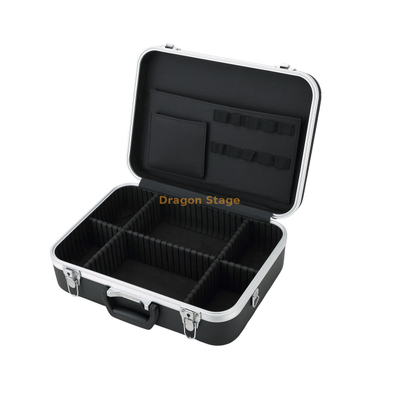 Mallette à outils de transport en plastique et aluminium personnalisée Black Event avec séparateurs