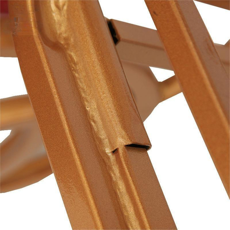 Chaise créative en métal à dossier rond, chaise de banquet dorée, chaise de table de banquet de mariage à la mode européenne, chaise commune en métal et bambou