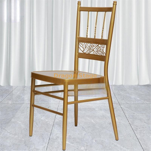 Dossier chaise en fer Style européen en métal Phoenix chaise hôtel Restaurant doré chaise de mariage en gros