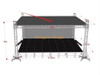 Système de ferme en toiture plate F34 avec support au sol 10x8x6m