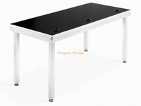 Table DJ mobile en aluminium personnalisée 2200x800x900mm avec roulettes verrouillables