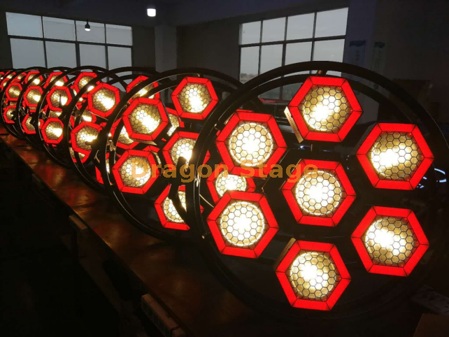 7 lumi&egrave;res de fond circulaires hexagonales &agrave; pixels LED11(1)