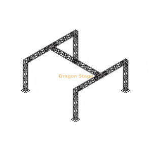 Système de ferme d'éclairage de scène mobile en alliage d'aluminium 6x6 m - Portique d'événement professionnel robuste de 3 m de haut