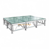 Taille 0.4-0.6m de l'étape 3.66x2.44m de mariage de décoration en verre acrylique clair en aluminium