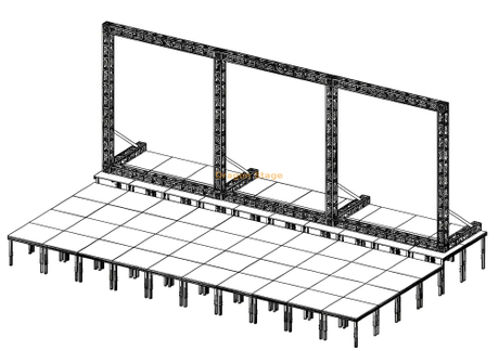 Structure de support vidéo LED Truss 16x6m