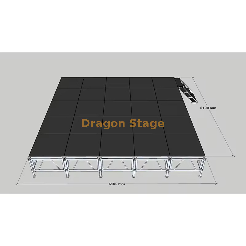 Aluminium extérieur simple de scène de l'église 6,1x6,1 m de hauteur 0,6-1M