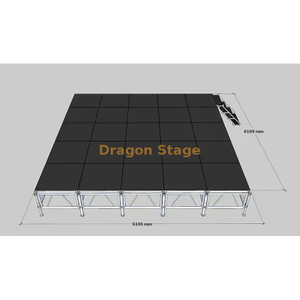 Aluminium extérieur simple de scène de l'église 6,1x6,1 m de hauteur 0,6-1M
