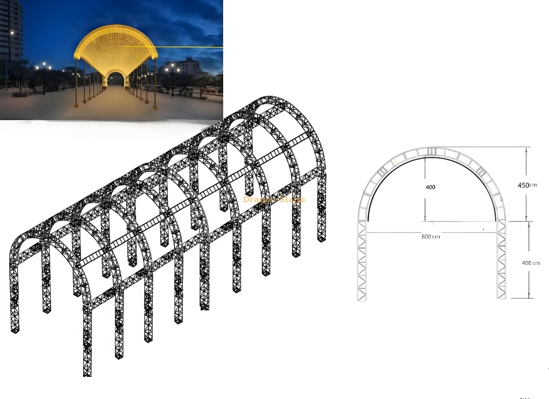 Tunnel d'éclairage de la ferme en aluminium