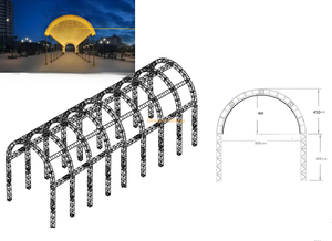 Tunnel d'éclairage de la ferme en aluminium