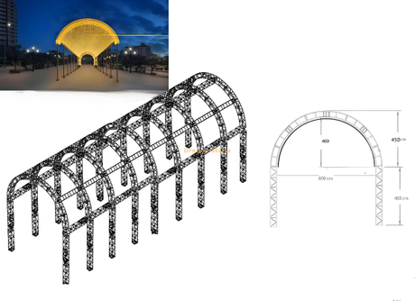 Tunnel d'éclairage de la ferme en aluminium