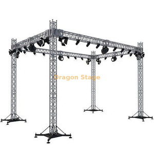 Système de ferme d'éclairage en aluminium 8x6x7m (ferme de support au sol à broche de 290 mm pour événements et concerts)