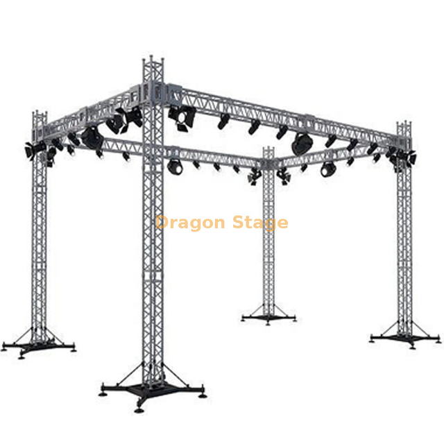 Système de ferme d'éclairage en aluminium 8x6x7m (ferme de support au sol à broche de 290 mm pour événements et concerts)