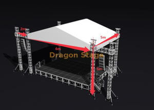 Petit concert extérieur Sound Toit Truss Stage 6x5x5m