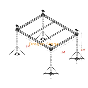 Système de fermes de toit plat compact 7x5x6m (ferme de support au sol en aluminium)