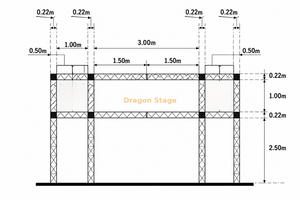 portique d'entrée en aluminium à broche 6x1,5x4m pour événements sportifs et signalisation d'événements