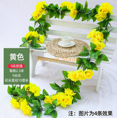 Pendant le festival de Qingming, des chrysanthèmes simulés ont été utilisés pour le balayage des tombes, les offrandes sacrificielles et les grosses roses jaunes jaunes fluorescentes. Il y avait 9 têtes et 2 roses