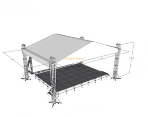 TUV Certified Blot Truss Canopy for Stage / Event / Party 10x7x5m