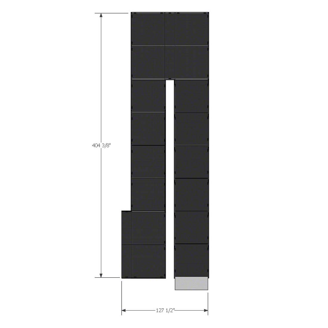 Rampe de sc&egrave;ne modulaire en aluminium Switchback de 10,27 x 3,24 m.jpg