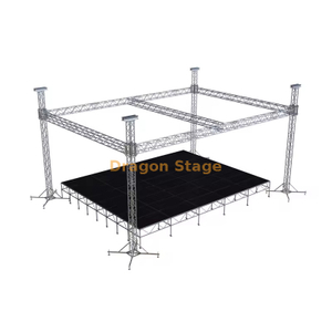 Système de fermes de scène à toit plat en aluminium 14x7x7m pour concerts et événements