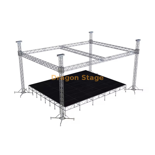 Système de fermes de scène à toit plat en aluminium 14x7x7m pour concerts et événements